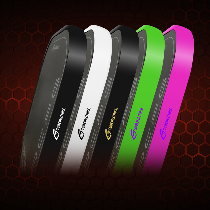 Five overlapping smart devices are shown in black, white, black with yellow, green, and pink colors, each displaying the GHOSTRIKE logo on the side, against a white background.