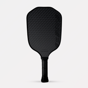 A blackout-style GatorStrike A.R.M.O.R Gen 5x pickleball paddle with stealth matte finish and white grip, built for power and control.