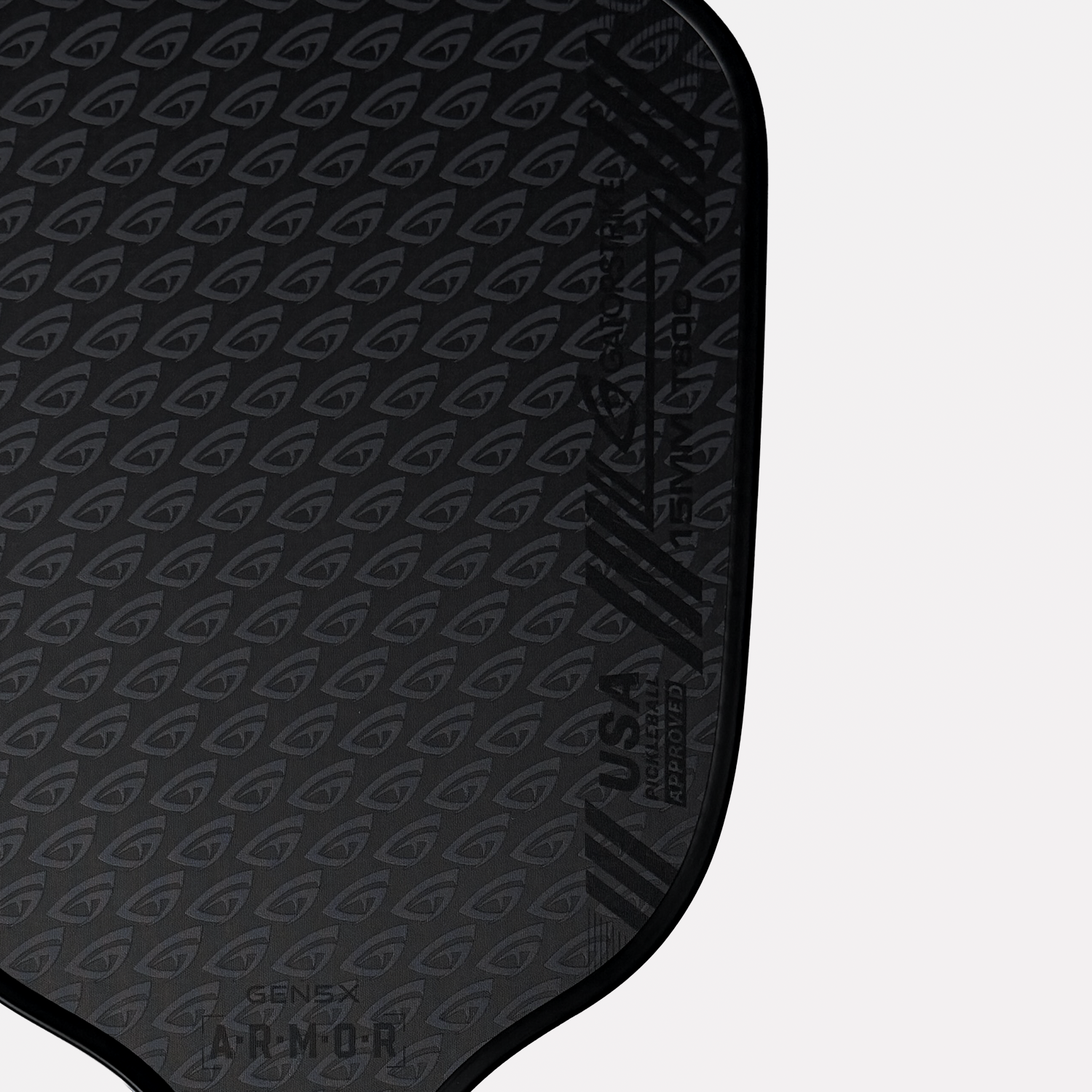GatorStrike A.R.M.O.R Blackout raw carbon spin pickleball paddle